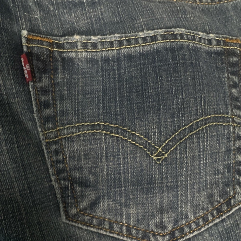 Levi's 559 Men's 34x34 Blue Straight Leg Jeans Dark Wash Vintage Look Excellent - Picture 9 of 13